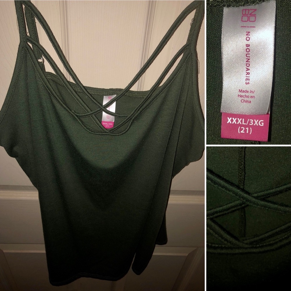 Green Criss Cross Tank